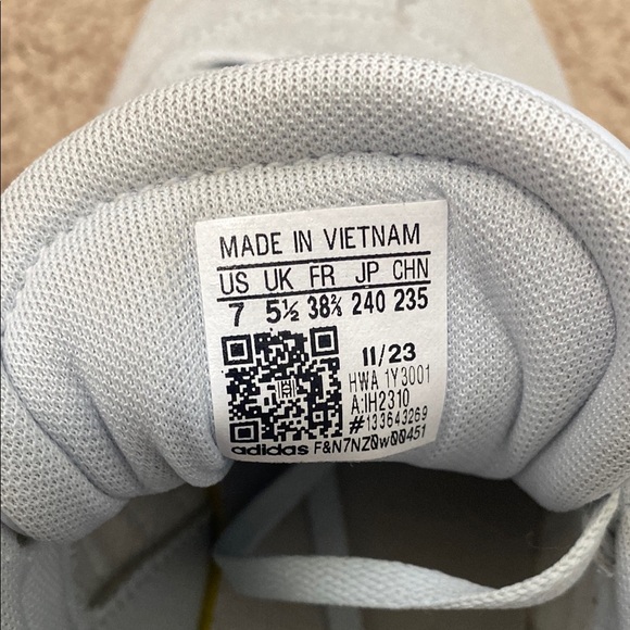 Adidas womens Gray and Blue Sneakers - Picture 2 of 3